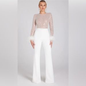 Nadine Merabi Amelia White Jumpsuit